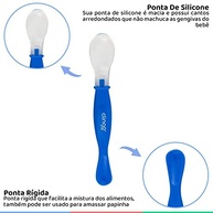 Colher Silicone Ponta Dupla Colors Azul - 2 Unidades | Segura e Divertida para Bebês - imagem 5