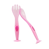 Talheres com Ventosa para Bebês - Cabo Anatômico e Ponta em Silicone Macio - imagem 1
