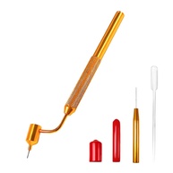 Caneta Aplicadora de Tinta de Precisão 0,5mm com Ponta Inclinada - Recarregável e com Detalhes em Latão Dourado - imagem 1