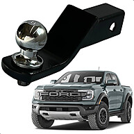 Ponteira de Engate Removível para Ford Ranger 2024 – Preto Fosco e Aço Reforçado - imagem 1