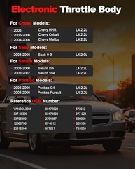 Corpo de Acelerador Eletrônico para Chevy Malibu, HHR, Cobalt, Pontiac e Saturn - Peça de Reposição de Alta Performance - imagem 3