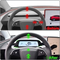 Monitor HUD 9.7" p/ Tesla Model 3 Highland 2024: CarPlay/Android Auto Sem Fio, Alerta Ponto Cego e Mais! - imagem 4