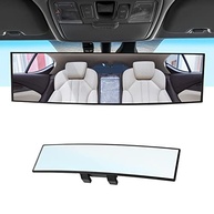QODOLSI Espelho Retrovisor Panorâmico Universal 29cm: Visão Ampliada e Adeus Pontos Cegos! - imagem 2