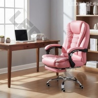 Cadeira de Escritório com Massagem 7 Pontos - Design Rosa Premium - imagem 4