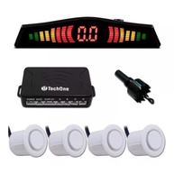 Sensor de Estacionamento 4 Pontos Branco com Display LED: Estacione com Segurança e Precisão - imagem 3