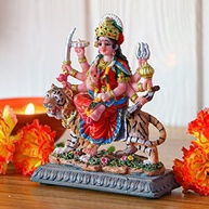 Estátua Maa Durga 10,4 cm - Escultura Hindu para Decoração e Pooja - imagem 3