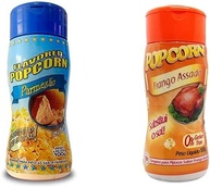 Temperos P/ Pipoca Popcorn Cx 12 Frascos. 6 Parmesão - 6 Frango Assado - imagem 1
