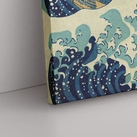 Quadro A Grande Onda De Kanagawa por Hokusai - Arte Japonesa em Canvas 140x90cm - imagem 4