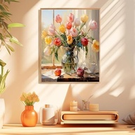 Kit de Pintura por Números Arttoplus - Flores 40x50cm | Atividade Relaxante para Adultos - imagem 5