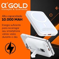 Power Bank 10000mAh AGold Premium: Carregador Magnético Turbo por Indução e USB-C Ultra Rápido - imagem 5