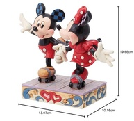 Estatueta Disney Traditions por Jim Shore - Mickey e Minnie Patinando | 14 cm | Coleção Exclusiva - imagem 4