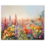 Kits de Pintura por Números para Adultos - Jardim em Floração | Tela 40x50cm com Flores Coloridas - imagem 2