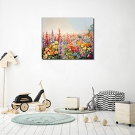 Kits de Pintura por Números para Adultos - Jardim em Floração | Tela 40x50cm com Flores Coloridas - imagem 3