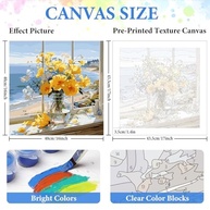 Kit de Pintura por Números PRASIO - Tela de Flores para Adultos | DIY Criativo e Relaxante - imagem 4