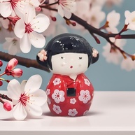 Gueixa em Porcelana - Decoração Japonesa Elegante JAP-06A - imagem 1