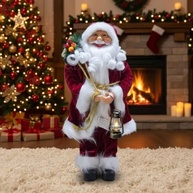 Papai Noel Decorativo em Pé - Porcelana Premium 45cm para Ambientes Natalinos - imagem 2