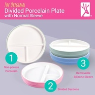 Pratos para Crianças com Divisórias - Porcelana 17cm com Protetores Antiderrapantes | Seguros e Ergonômicos - imagem 5