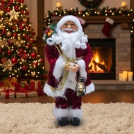 Papai Noel Decorativo em Pé - Porcelana Premium 45cm para Ambientes Natalinos - imagem 1