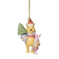 Enfeite de Natal Ursinho Pooh e Leitão em Porcelana - Decoração Encantadora para Árvore - imagem 2