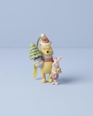 Enfeite de Natal Ursinho Pooh e Leitão em Porcelana - Decoração Encantadora para Árvore - imagem 3
