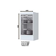 Balcão de Cozinha 40cm Branco - Henn com 1 Porta - imagem 2