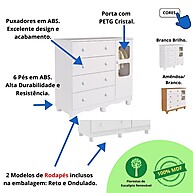 Cômoda Infantil Uli: 4 Gavetas e 1 Porta! - imagem 2