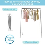 Porta-Roupas Dobrável de Aço Inoxidável - Leve, Resistente e Ideal para Viagens - imagem 3