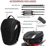 Mochila Moto Baslu: Baú Universal Impermeável com Design Esportivo e Porta Capacete - imagem 3