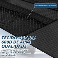 Organizador de Porta-Malas de Carro Grande 86x47cm - 8 Bolsas - Preto - imagem 4