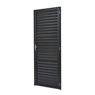 Porta de Alumínio Preta 210x70cm: Durabilidade e Elegância - imagem 1