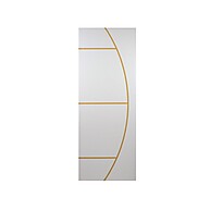 Porta de Madeira Decorativa 210x80cm MGM Branco – Design Sofisticado para Seu Lar - imagem 1