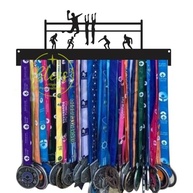 Quadro Decorativo MDF Preto com Porta Medalhas - Vôlei e Esportes - imagem 2