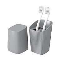 Porta Escova de Dente com Tampa New Square Coza: Organize seu Banheiro com Estilo - imagem 1