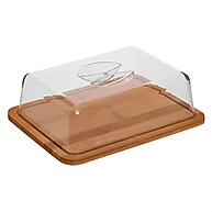Porta Frios Bambu com Tampa e Tábua – Elegante e Prático - imagem 1