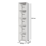Armário e Sapateira Multiuso com Espelho 1 Porta Branco Moderno J&A Móveis - imagem 5