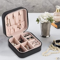 Porta-Jóias Portátil Luxo | Organizador de Jóias para Viagem com Zíper - Colares, Brincos, Anéis e Pulseiras - imagem 5