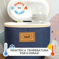 Bolsa Térmica Porta Mamadeira para Maternidade - Azul Marinho | Mantém Bebê Confortável e Alimentação Pronta - imagem 5