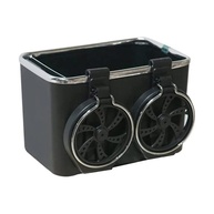 Organizador Porta Objetos Carro com Porta Copos Retrátil - Preto Elegante - imagem 1