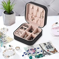 Porta-Jóias Portátil Luxo | Organizador de Jóias para Viagem com Zíper - Colares, Brincos, Anéis e Pulseiras - imagem 3
