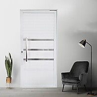Porta Pivotante 210x120cm Branca com Puxador Inox - imagem 1