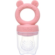 Porta-Frutinhas Silicone Ursinho Rosa - Seguro e Prático para Bebês a Partir de 6 Meses - imagem 1
