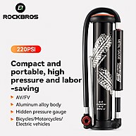 Bomba Bike Rockbros 220 PSI: Potência e Portabilidade - imagem 2