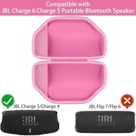 Capa Rígida Baval para JBL Charge 6/5: Proteção Premium e Portabilidade Total (Rosa) - imagem 4