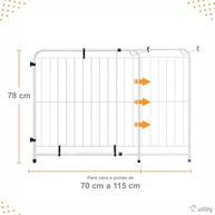 Portão Pet Extensível 70-115cm | Segurança e Liberdade para Cães e Bebês - imagem 3