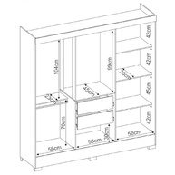 Guarda-Roupa Casal 6 Portas com 2 Gavetas – Design Moderno Amêndoa e Off White | Verso Demóbile - imagem 4