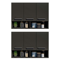 Armários Aéreos de Cozinha: Kit 2x3 Portas - imagem 2