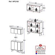 Cozinha Retrô Completa: Aéreo e Balcão 3 Portas - imagem 2