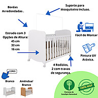 Quarto de Bebê Completo Uli – Berço + Guarda-Roupa 3 Portas - imagem 2