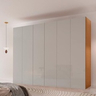 Guarda-Roupa Casal 6 Portas 6 Gavetas Vision Naturalle/Off White | Organize seu Quarto com Estilo - imagem 2