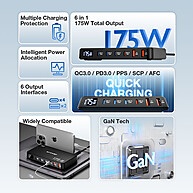 Blitzwolf BW-S30: Carregador 175W com 6 Portas - imagem 2